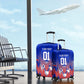 Personalized Haiti Football Luggage Cover Brush Stroke Soccer Graphic Flag Colors