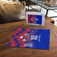 Personalized Haiti Football Puzzle Brush Stroke Soccer Graphic Flag Colors