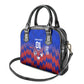 Personalized Haiti Football Shoulder Handbag Brush Stroke Soccer Graphic Flag Colors