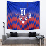 Personalized Haiti Football Tapestry Brush Stroke Soccer Graphic Flag Colors