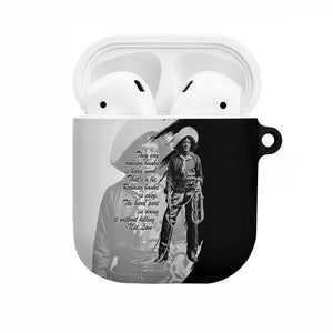 Nat Love AirPods Case Deadwood Dick Legendary Black Cowboy - Famous Outlaw Quote