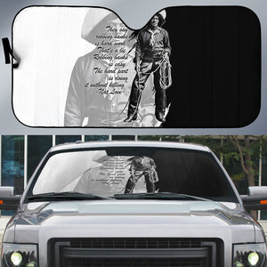Nat Love Auto Sun Shade Deadwood Dick Legendary Black Cowboy - Famous Outlaw Quote