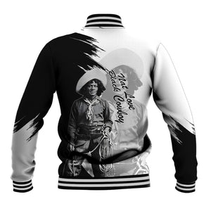 Nat Love Baseball Jacket Deadwood Dick Legendary Black Cowboy - Famous Outlaw Quote