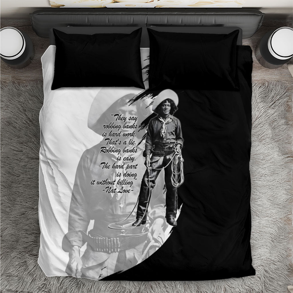 Nat Love Bedding Set Deadwood Dick Legendary Black Cowboy - Famous Outlaw Quote