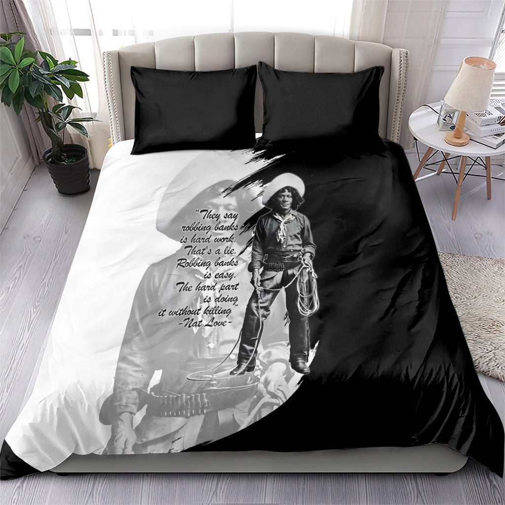 Nat Love Bedding Set Deadwood Dick Legendary Black Cowboy - Famous Outlaw Quote