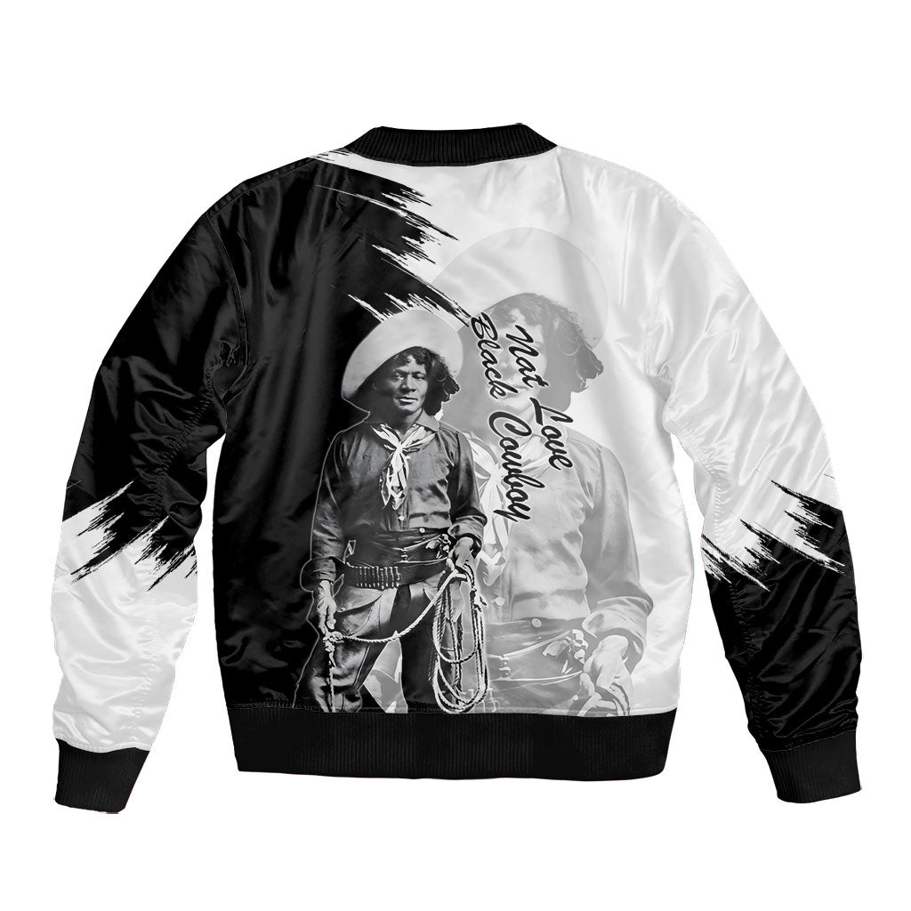 Nat Love Bomber Jacket Deadwood Dick Legendary Black Cowboy - Famous Outlaw Quote