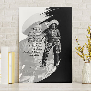 Nat Love Canvas Wall Art Deadwood Dick Legendary Black Cowboy - Famous Outlaw Quote