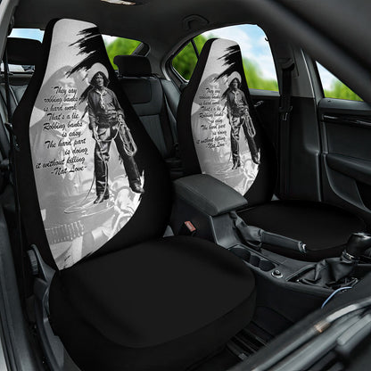 Nat Love Car Seat Cover Deadwood Dick Legendary Black Cowboy - Famous Outlaw Quote
