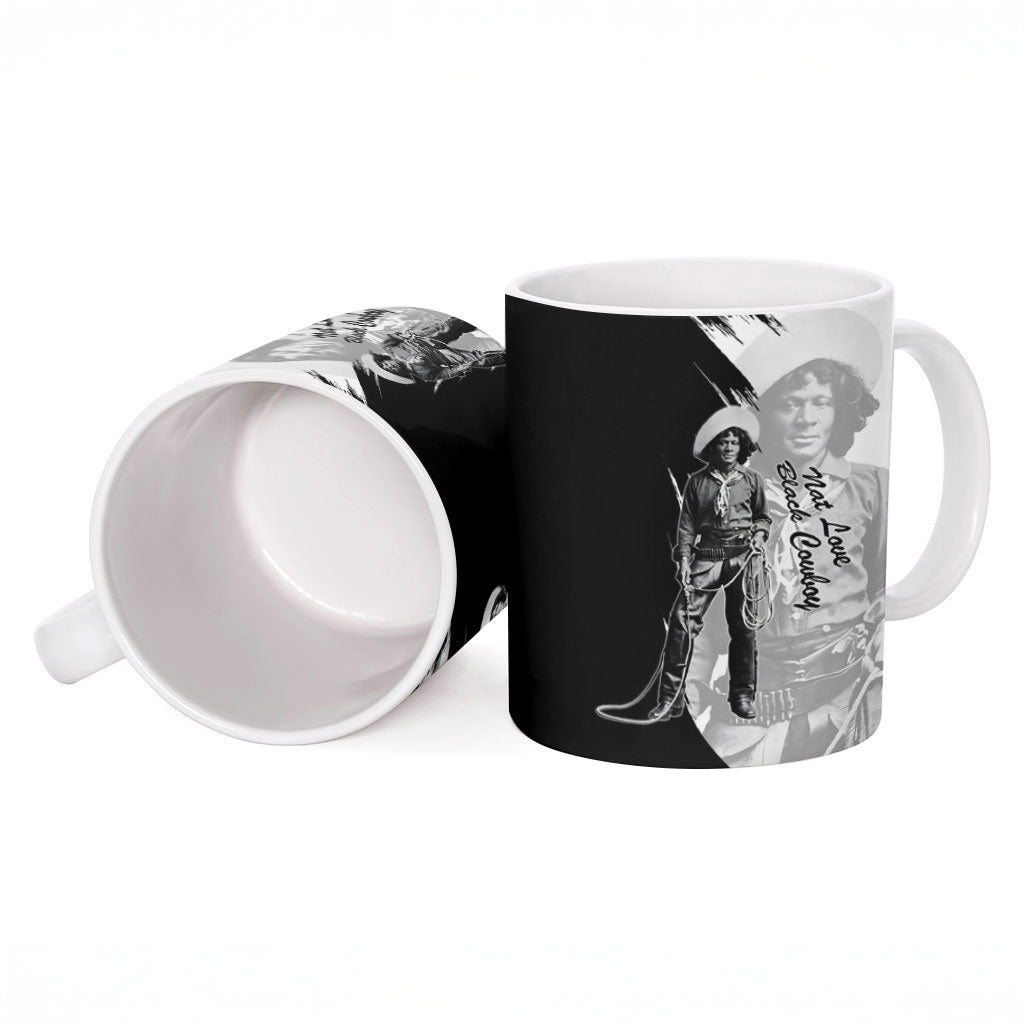 Nat Love Ceramic Mug Deadwood Dick Legendary Black Cowboy - Famous Outlaw Quote