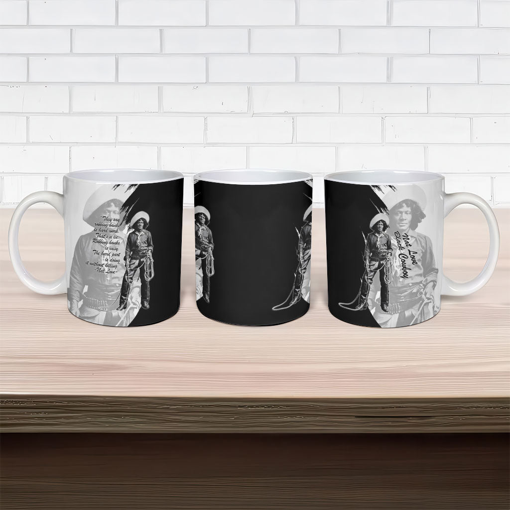 Nat Love Ceramic Mug Deadwood Dick Legendary Black Cowboy - Famous Outlaw Quote