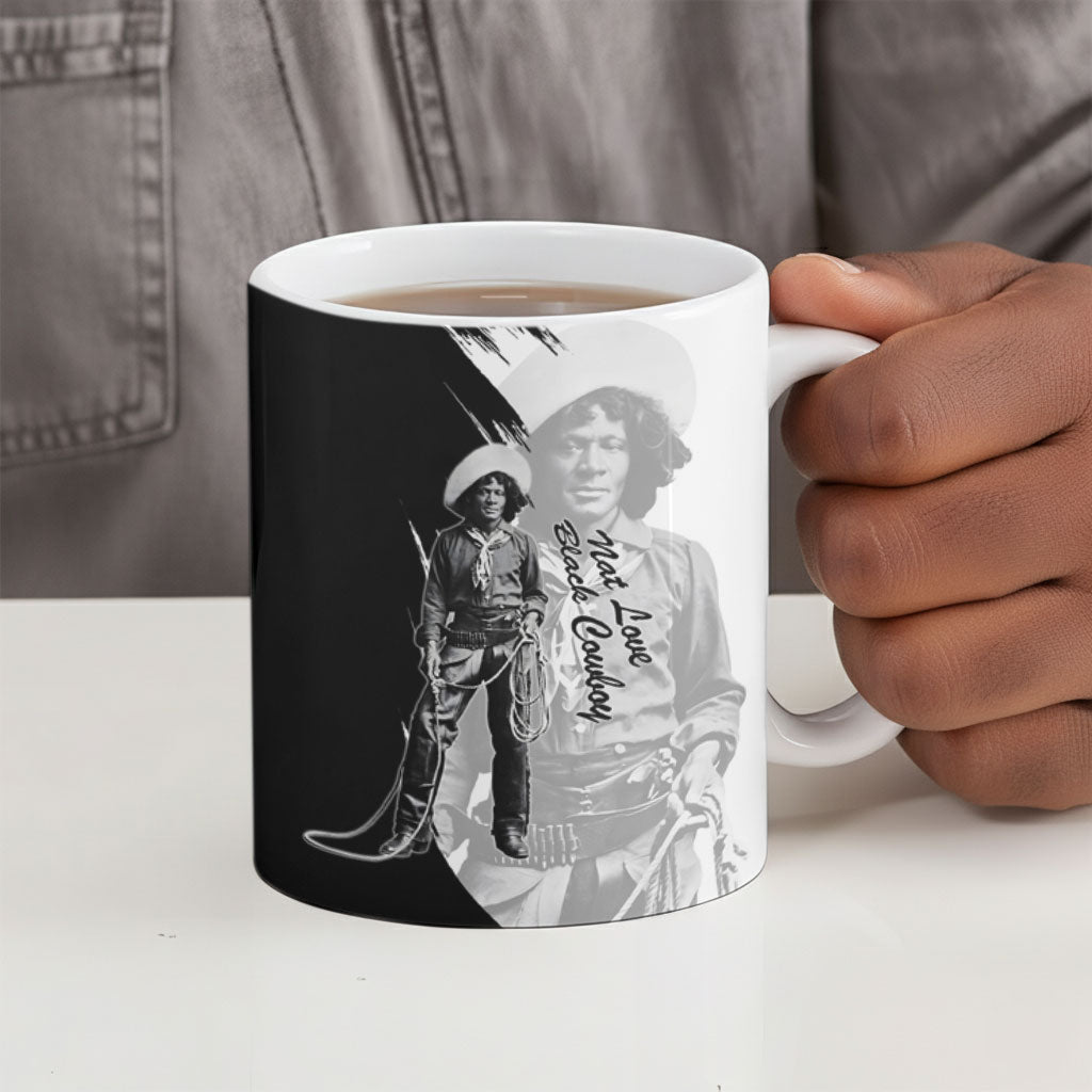 Nat Love Ceramic Mug Deadwood Dick Legendary Black Cowboy - Famous Outlaw Quote