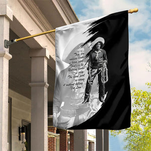 Nat Love Garden Flag Deadwood Dick Legendary Black Cowboy - Famous Outlaw Quote