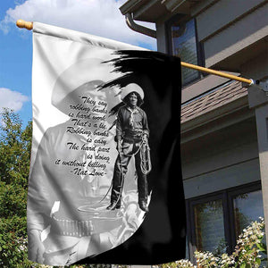 Nat Love Garden Flag Deadwood Dick Legendary Black Cowboy - Famous Outlaw Quote