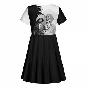 Nat Love Kid Short Sleeve Dress Deadwood Dick Legendary Black Cowboy - Famous Outlaw Quote