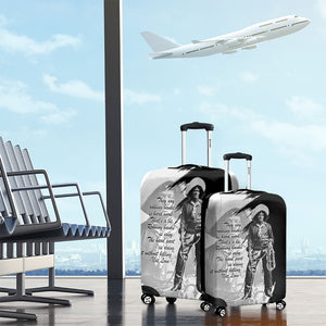 Nat Love Luggage Cover Deadwood Dick Legendary Black Cowboy - Famous Outlaw Quote