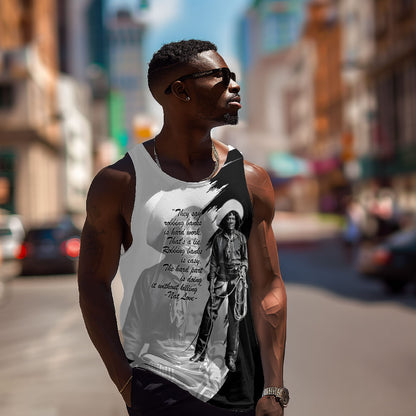 Nat Love Men Tank Top Deadwood Dick Legendary Black Cowboy - Famous Outlaw Quote