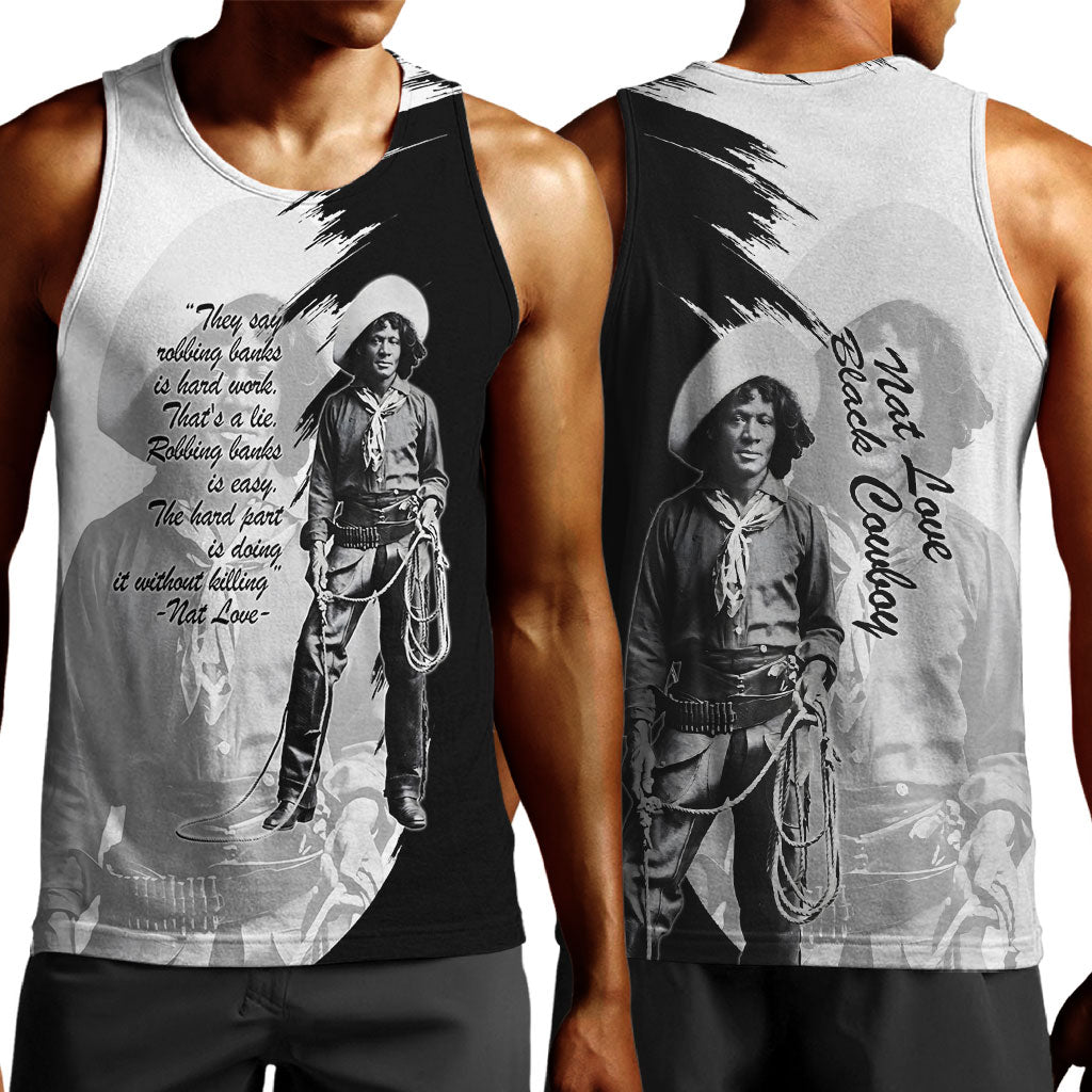 Nat Love Men Tank Top Deadwood Dick Legendary Black Cowboy - Famous Outlaw Quote