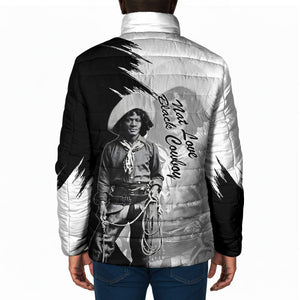 Nat Love Padded Jacket Deadwood Dick Legendary Black Cowboy - Famous Outlaw Quote