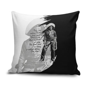 Nat Love Pillow Cover Deadwood Dick Legendary Black Cowboy - Famous Outlaw Quote