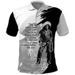 Nat Love Polo Shirt Deadwood Dick Legendary Black Cowboy - Famous Outlaw Quote