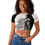 Nat Love Raglan Cropped T shirt Deadwood Dick Legendary Black Cowboy - Famous Outlaw Quote