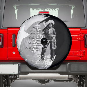 Nat Love Spare Tire Cover Deadwood Dick Legendary Black Cowboy - Famous Outlaw Quote