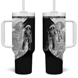 Nat Love Tumbler With Handle Deadwood Dick Legendary Black Cowboy - Famous Outlaw Quote