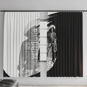 Nat Love Window Curtain Deadwood Dick Legendary Black Cowboy - Famous Outlaw Quote