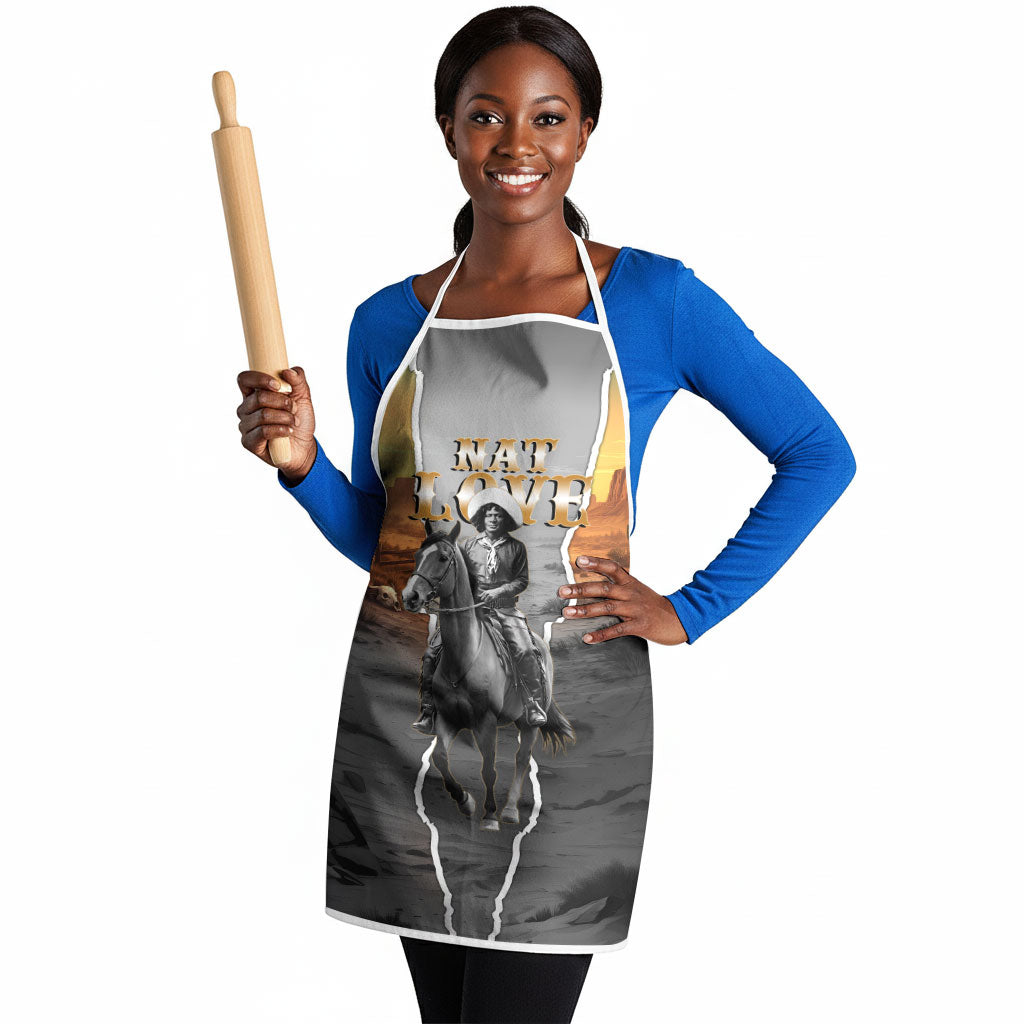 Nat Love Deadwood Dick Legendary Black Cowboy Apron Western Frontier Style With Native Southwest Pattern