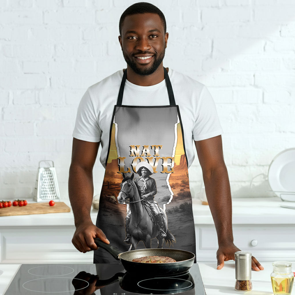 Nat Love Deadwood Dick Legendary Black Cowboy Apron Western Frontier Style With Native Southwest Pattern