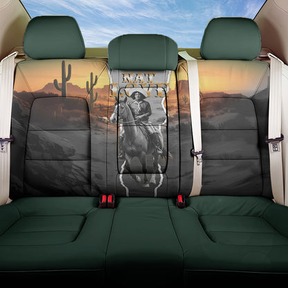 Nat Love Deadwood Dick Legendary Black Cowboy Back Car Seat Cover Western Frontier Style With Native Southwest Pattern