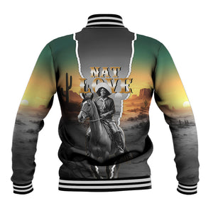 Nat Love Deadwood Dick Legendary Black Cowboy Baseball Jacket Western Frontier Style With Native Southwest Pattern