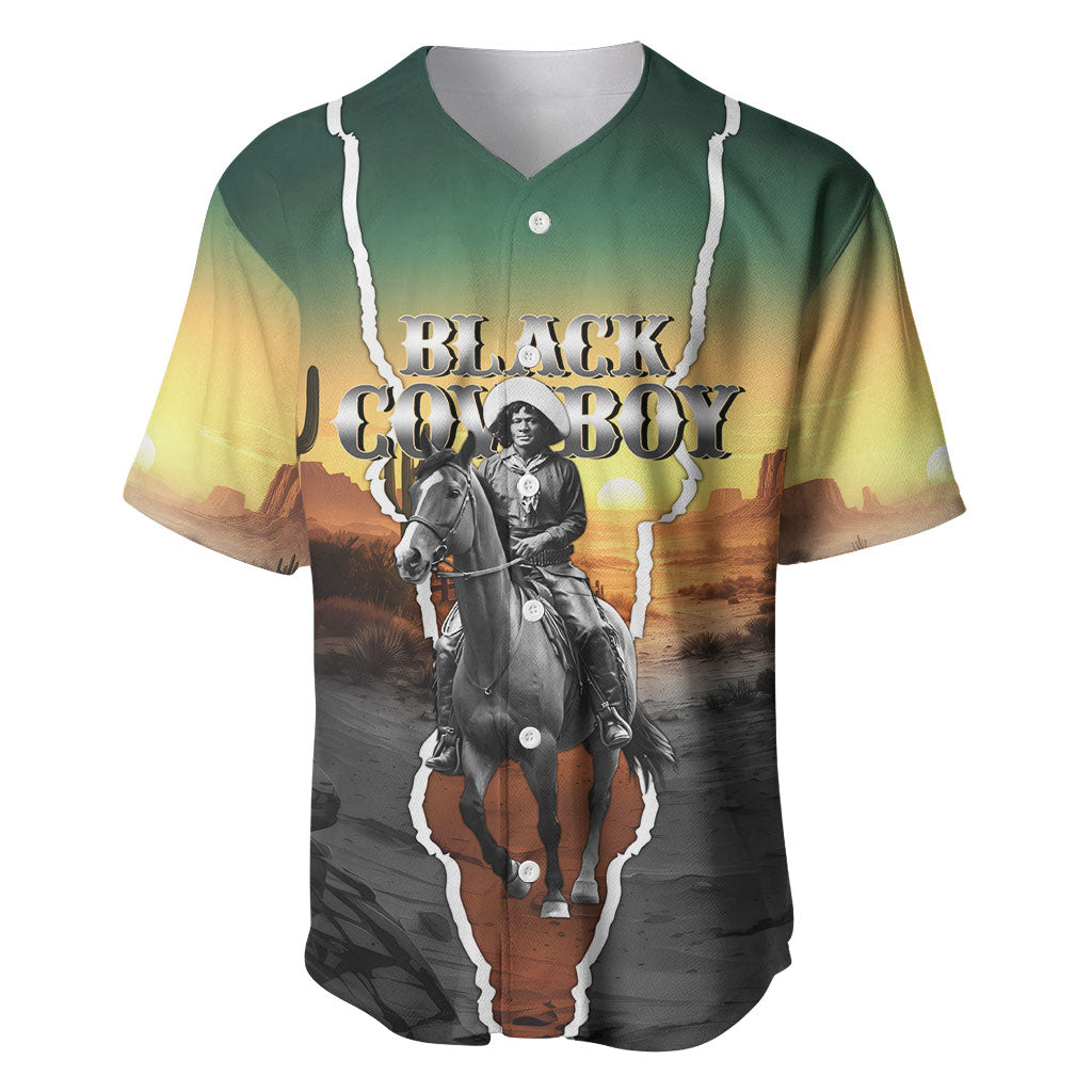 Nat Love Deadwood Dick Legendary Black Cowboy Baseball Jersey Western Frontier Style With Native Southwest Pattern