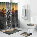 Nat Love Deadwood Dick Legendary Black Cowboy Bathroom Set Western Frontier Style With Native Southwest Pattern