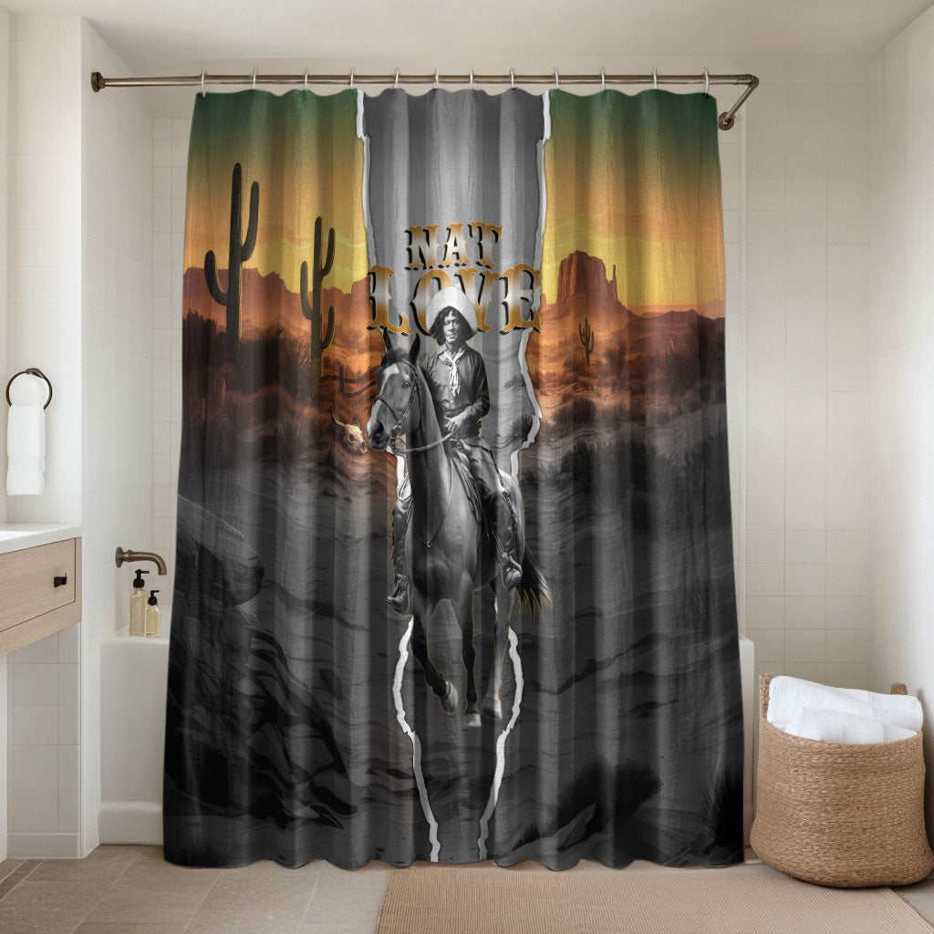 Nat Love Deadwood Dick Legendary Black Cowboy Bathroom Set Western Frontier Style With Native Southwest Pattern