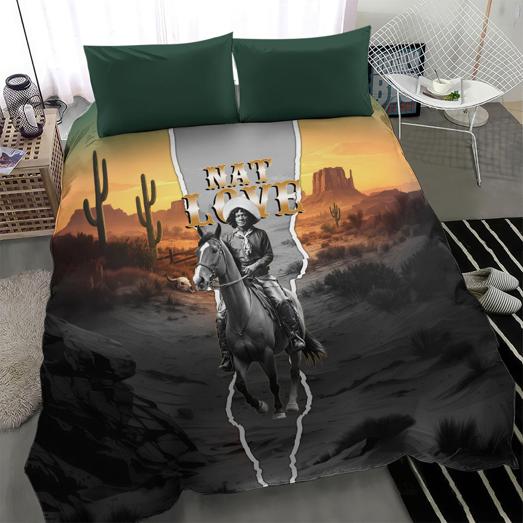 Nat Love Deadwood Dick Legendary Black Cowboy Bedding Set Western Frontier Style With Native Southwest Pattern