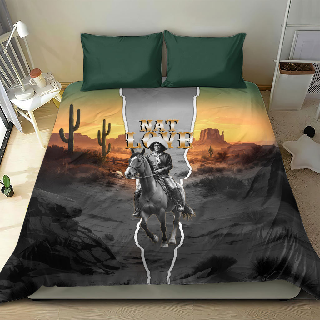 Nat Love Deadwood Dick Legendary Black Cowboy Bedding Set Western Frontier Style With Native Southwest Pattern