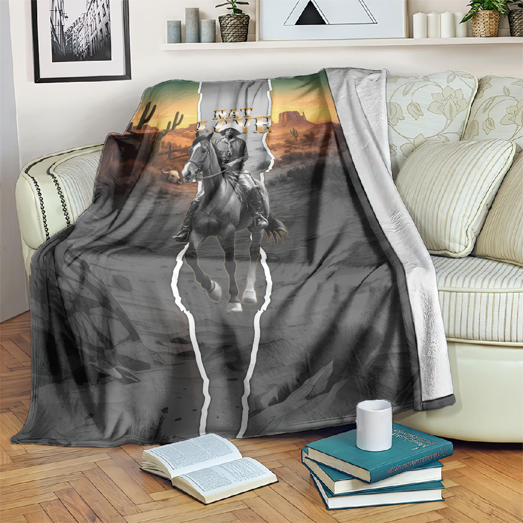 Nat Love Deadwood Dick Legendary Black Cowboy Blanket Western Frontier Style With Native Southwest Pattern