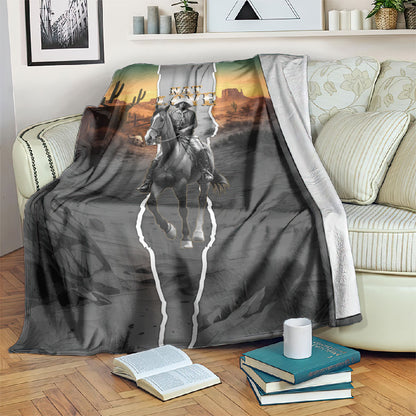 Nat Love Deadwood Dick Legendary Black Cowboy Blanket Western Frontier Style With Native Southwest Pattern
