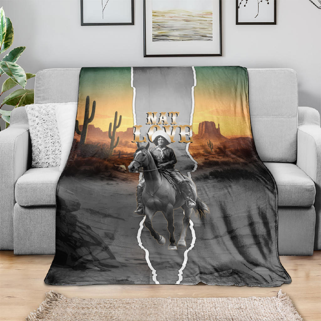 Nat Love Deadwood Dick Legendary Black Cowboy Blanket Western Frontier Style With Native Southwest Pattern