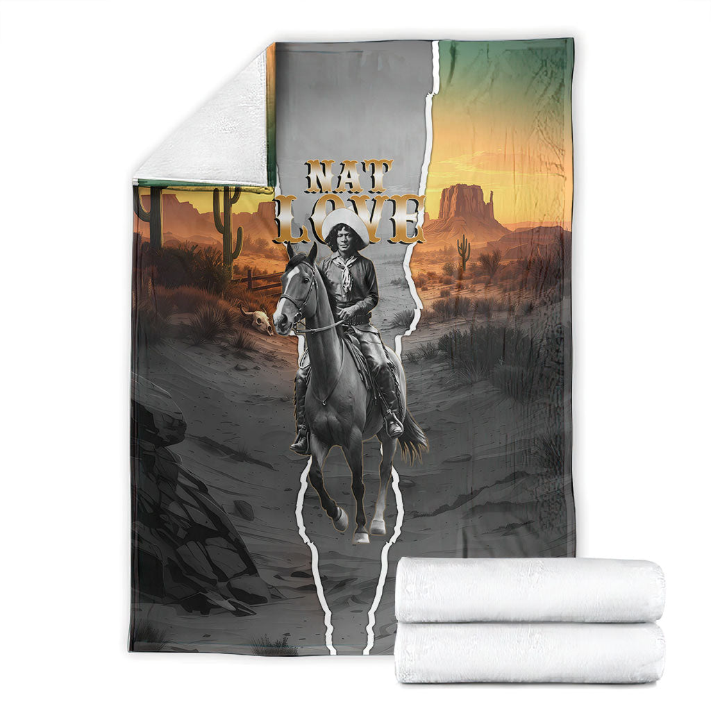 Nat Love Deadwood Dick Legendary Black Cowboy Blanket Western Frontier Style With Native Southwest Pattern