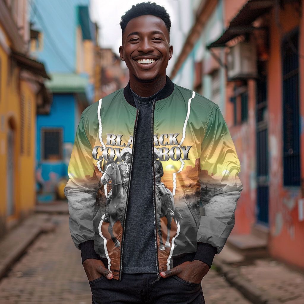 Nat Love Deadwood Dick Legendary Black Cowboy Bomber Jacket Western Frontier Style With Native Southwest Pattern