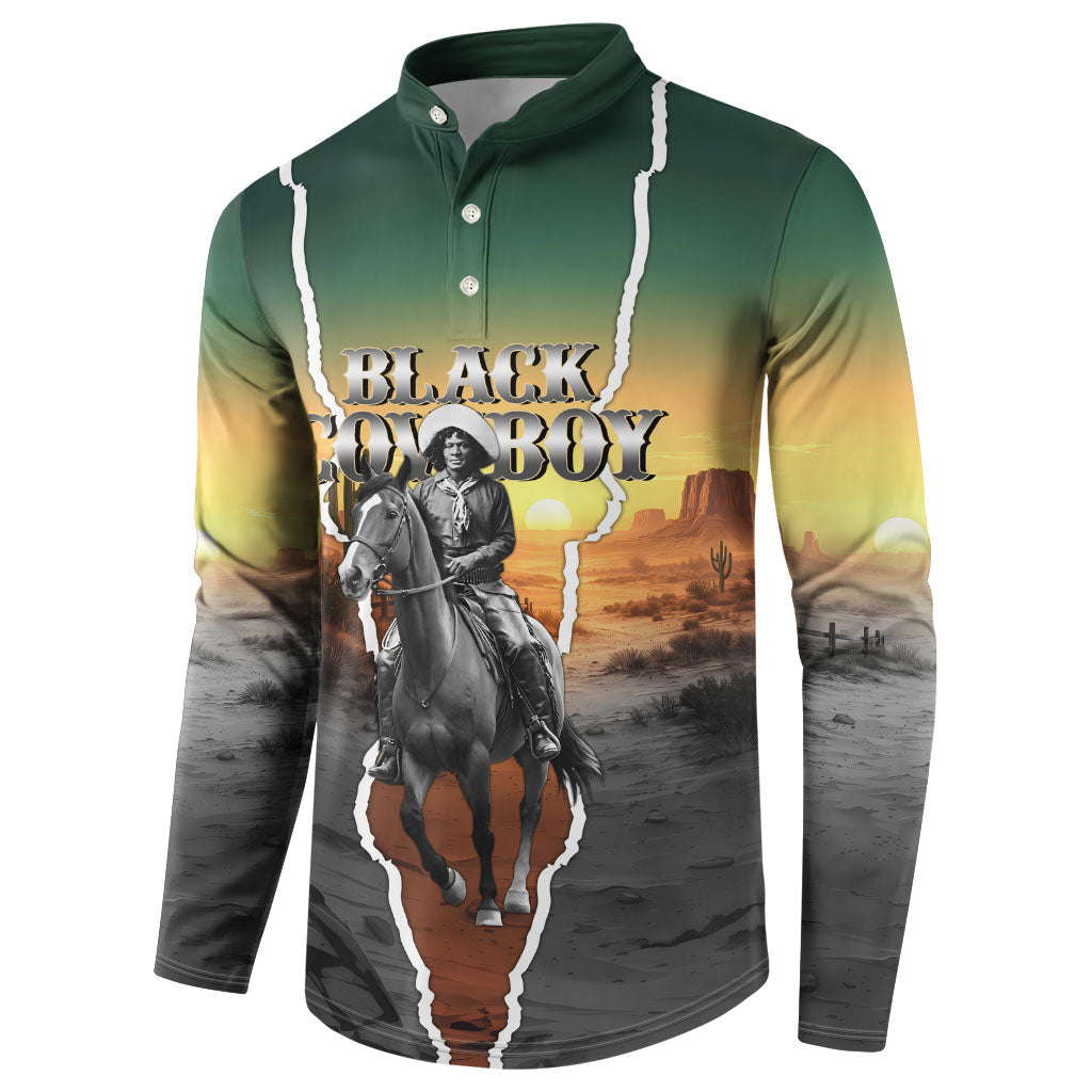 Nat Love Deadwood Dick Legendary Black Cowboy Button Sweatshirt Western Frontier Style With Native Southwest Pattern