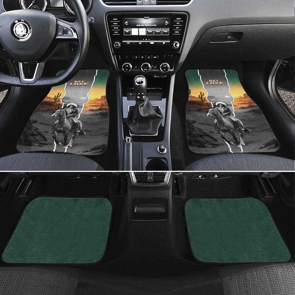 Nat Love Deadwood Dick Legendary Black Cowboy Car Mats Western Frontier Style With Native Southwest Pattern