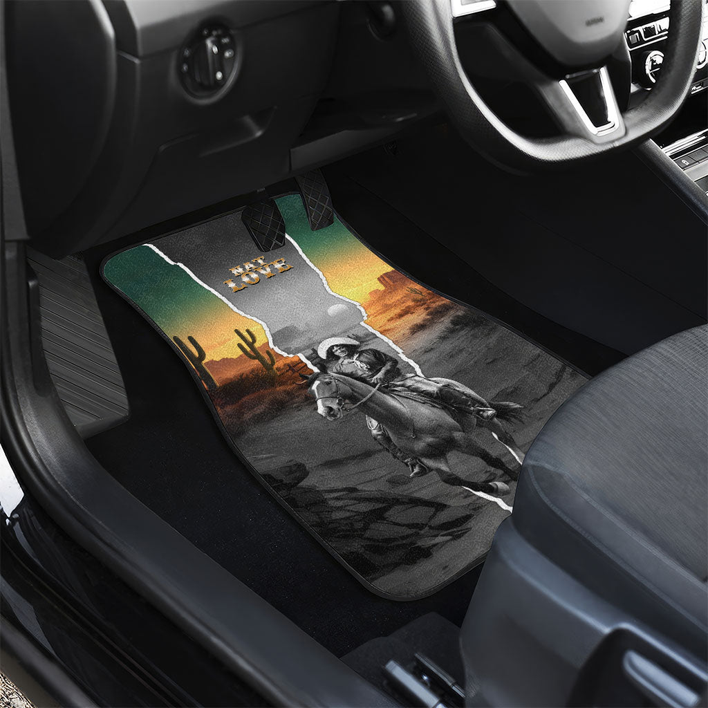 Nat Love Deadwood Dick Legendary Black Cowboy Car Mats Western Frontier Style With Native Southwest Pattern