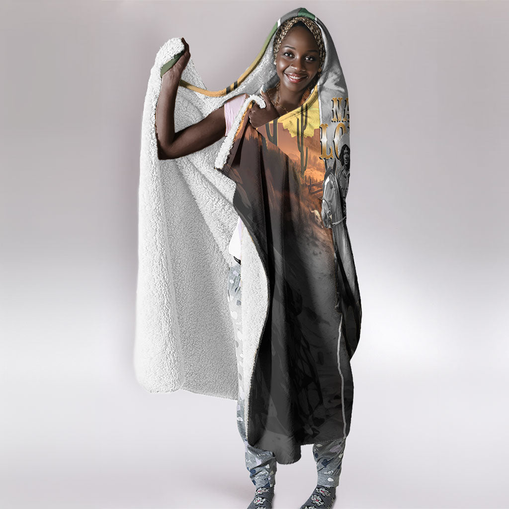Nat Love Deadwood Dick Legendary Black Cowboy Hooded Blanket Western Frontier Style With Native Southwest Pattern