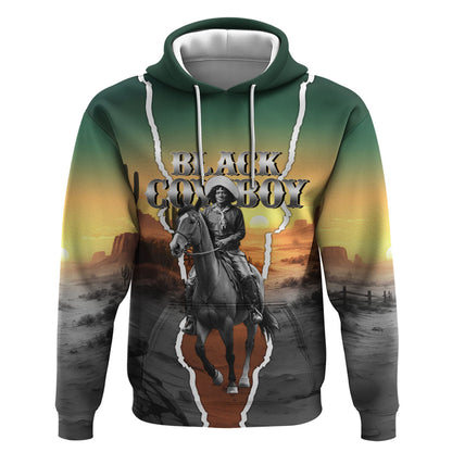 Nat Love Deadwood Dick Legendary Black Cowboy Hoodie Western Frontier Style With Native Southwest Pattern