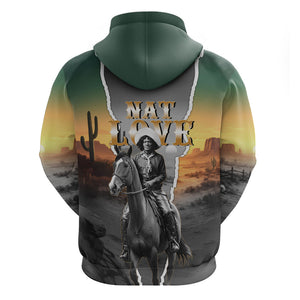 Nat Love Deadwood Dick Legendary Black Cowboy Hoodie Western Frontier Style With Native Southwest Pattern