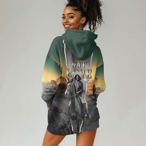 Nat Love Deadwood Dick Legendary Black Cowboy Hoodie Dress Western Frontier Style With Native Southwest Pattern