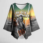 Nat Love Deadwood Dick Legendary Black Cowboy Kimono Sleeve Blouse Western Frontier Style With Native Southwest Pattern